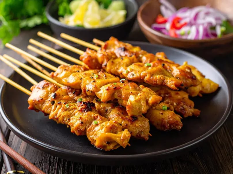 Barbecued Chicken satay Skewers