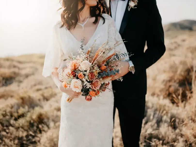 image of bride and groom at their wedding