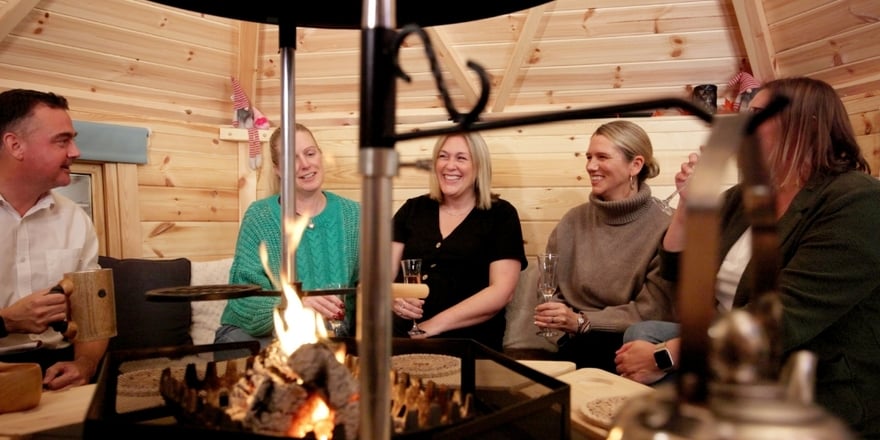 Cosy barbeque hut designed for entertaining friends and family