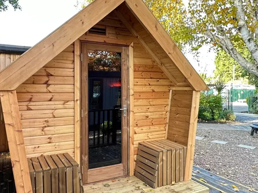 tinted cabin door