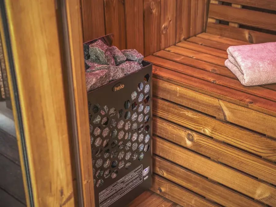 sauna heater with coals