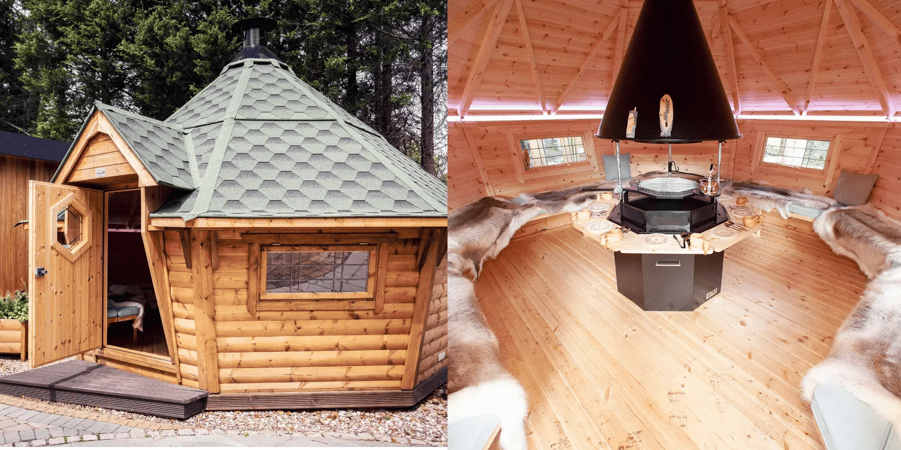 large barbecue house internal & external components
