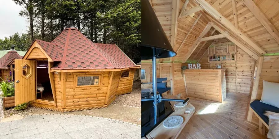 large garden pub cabin
