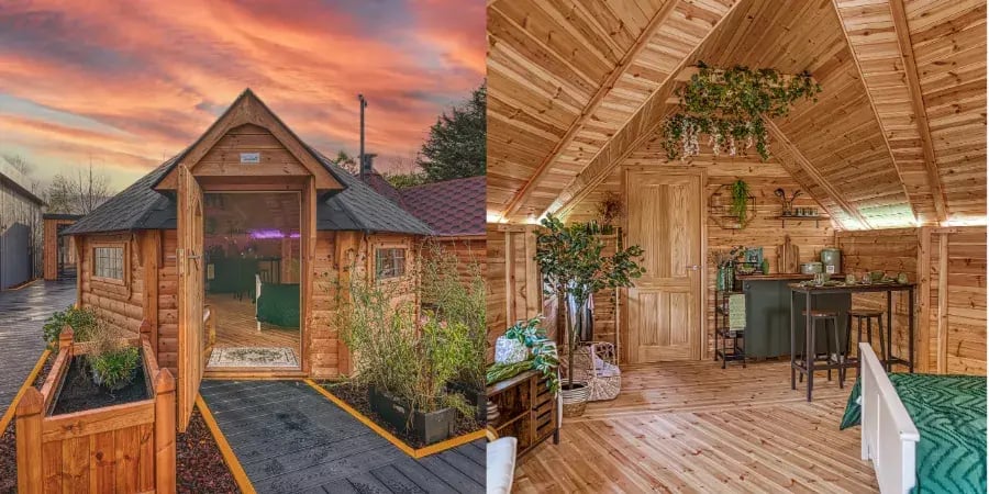 timber cabin lodge for campsite