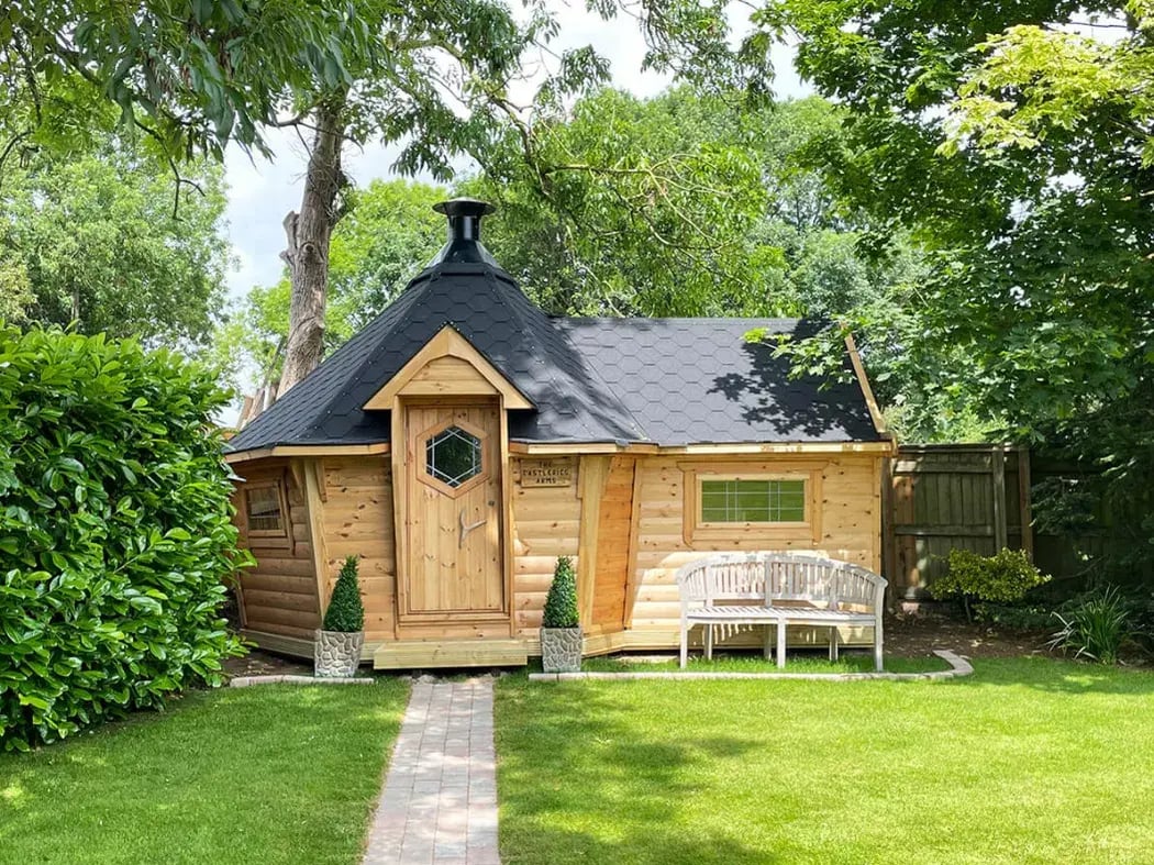 sloping walled cabin design