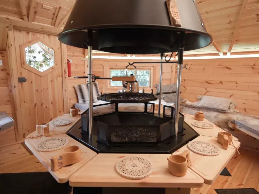 inside a cabin bar