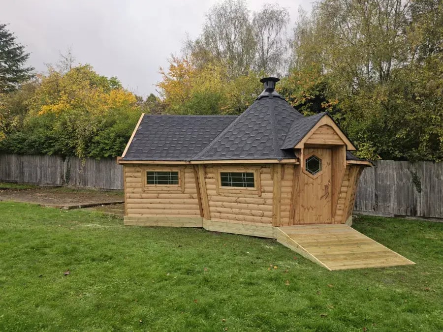 large bbq bar for the garden withe ramp