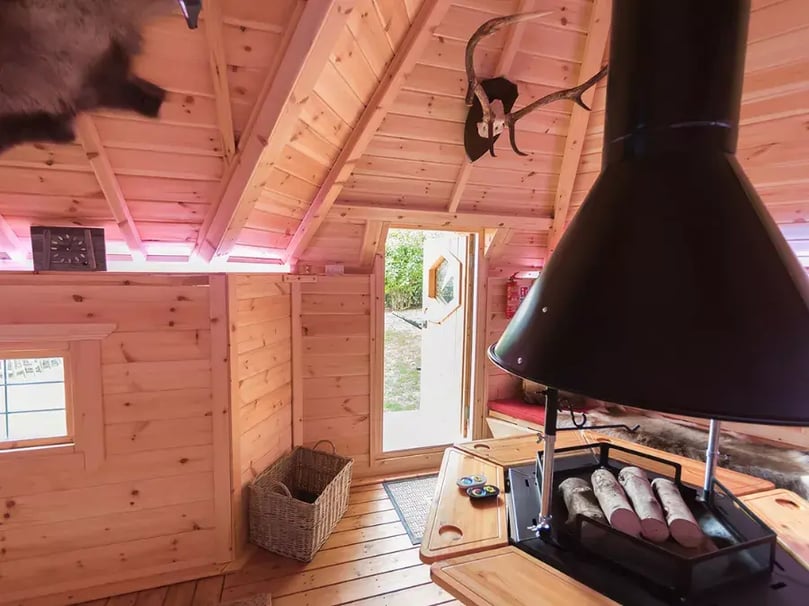 Interior on an Arctic Cabins BBQ cabin