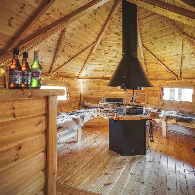 inside a cabin bar