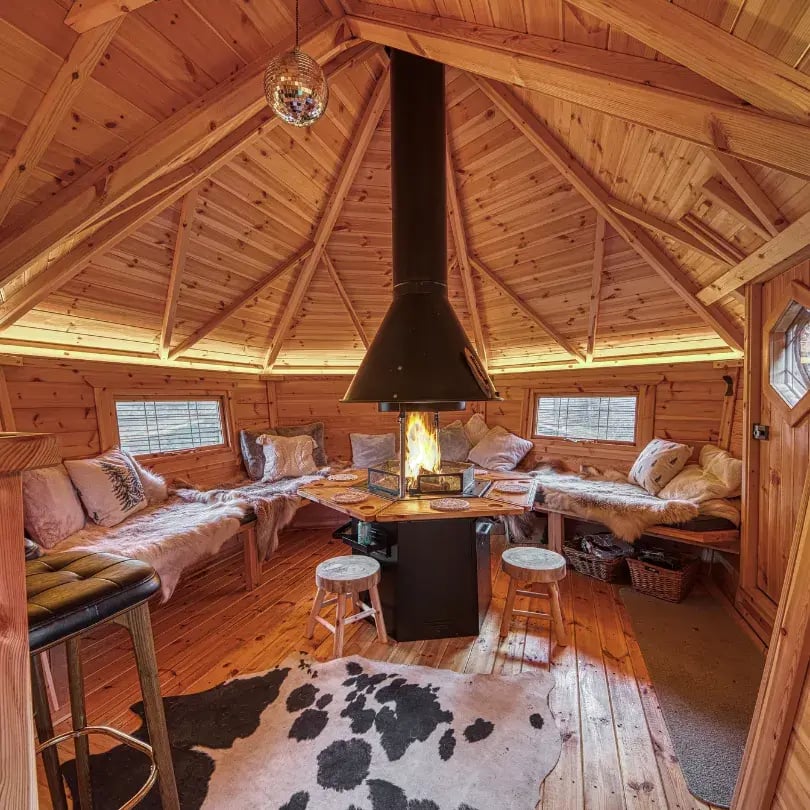 inside a bar cabin