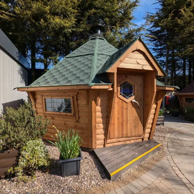 bbq lodge made from scandinavian timber