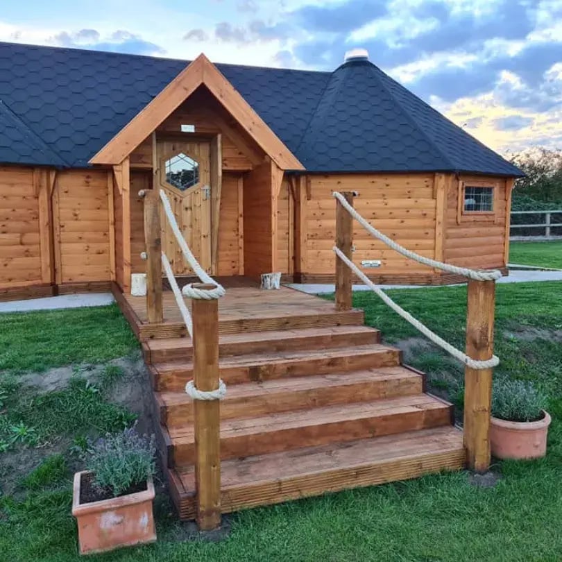 large scandinavian style school cabin classroom