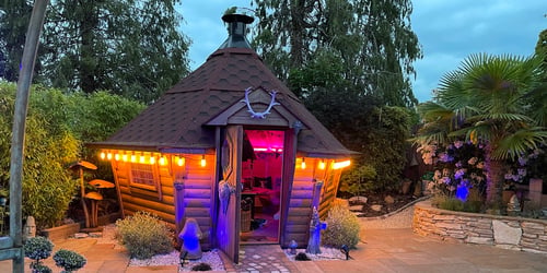 grill shack complete with glowing LED lights