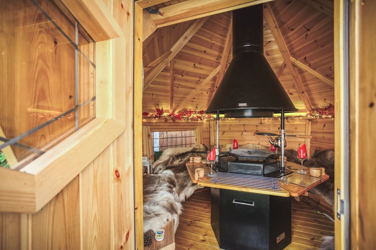 grill hut for a small garden space