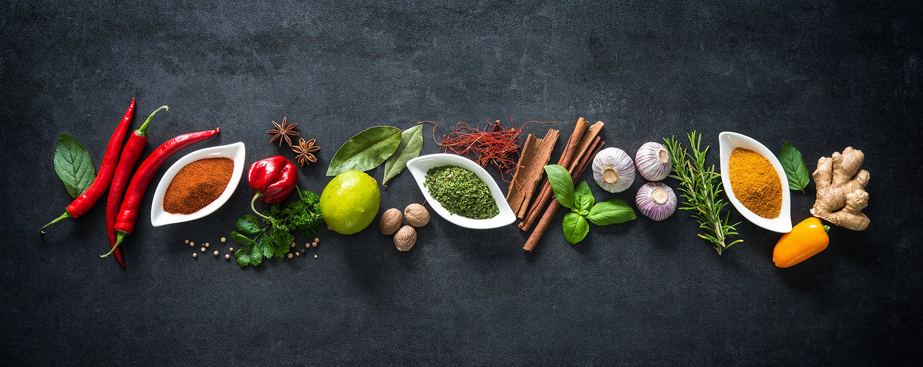 Banner image of herbs and spices