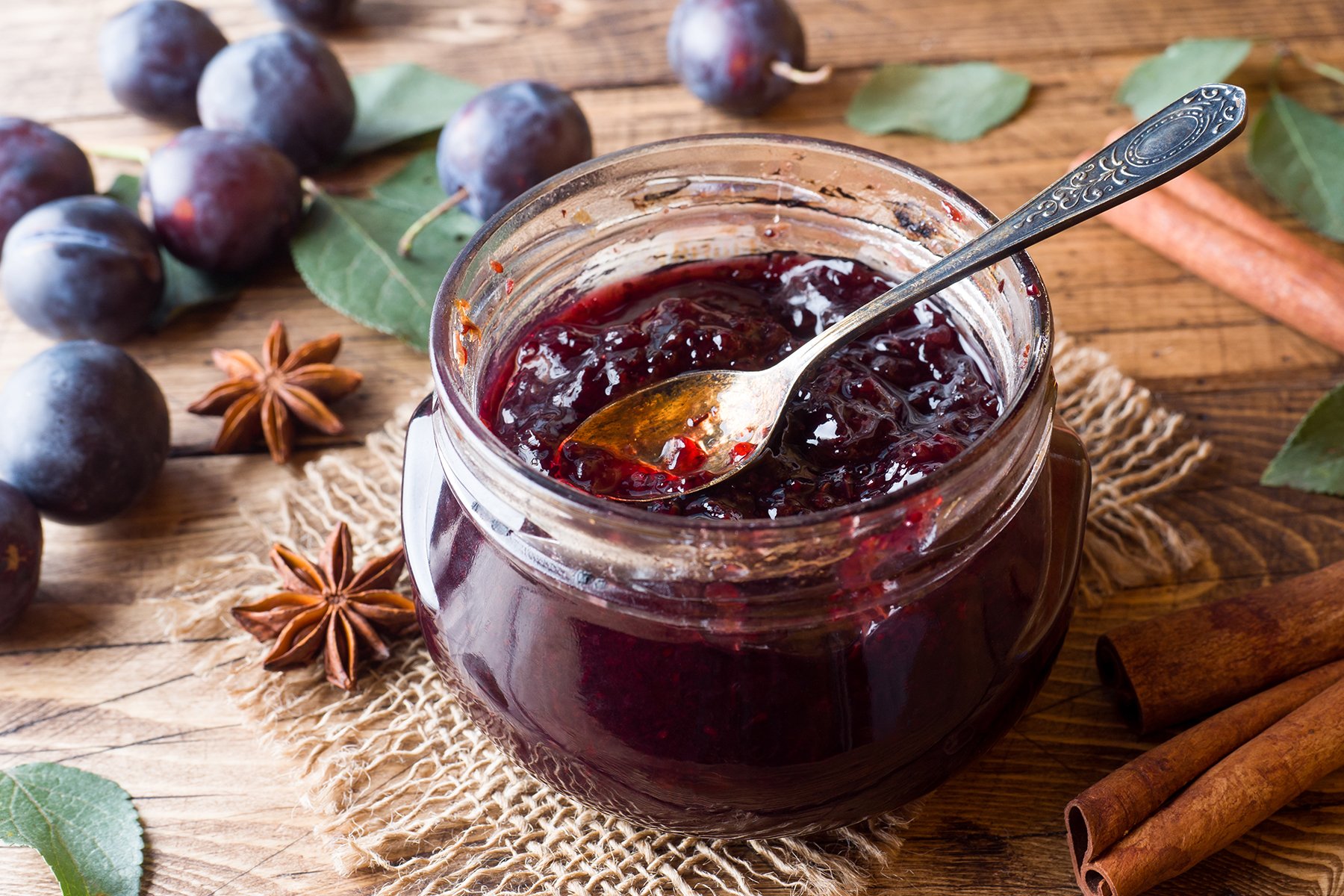 Cranberry sauce in small glass jar