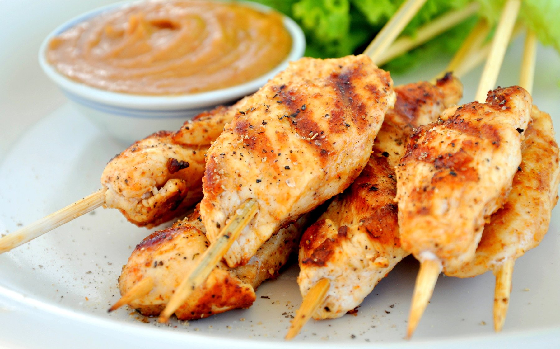 Barbecued Chicken Skewers