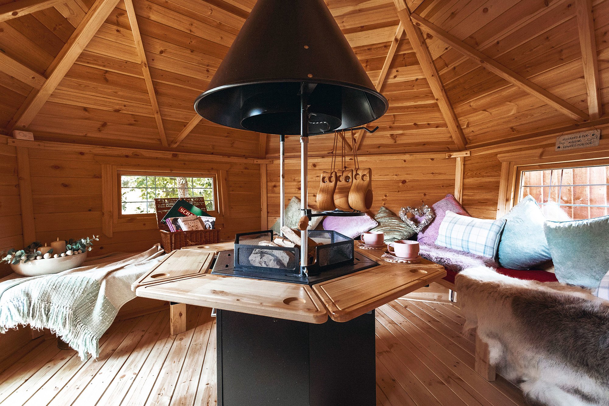 Interior of an Arctic Cabins Hobbit Hut