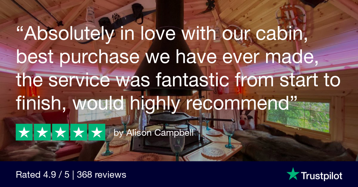 Arctic Cabins Hobbit House 5 star review on Trustpilot