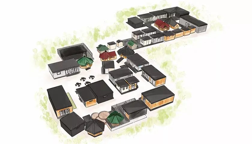 arctic cabins show site map nottingham