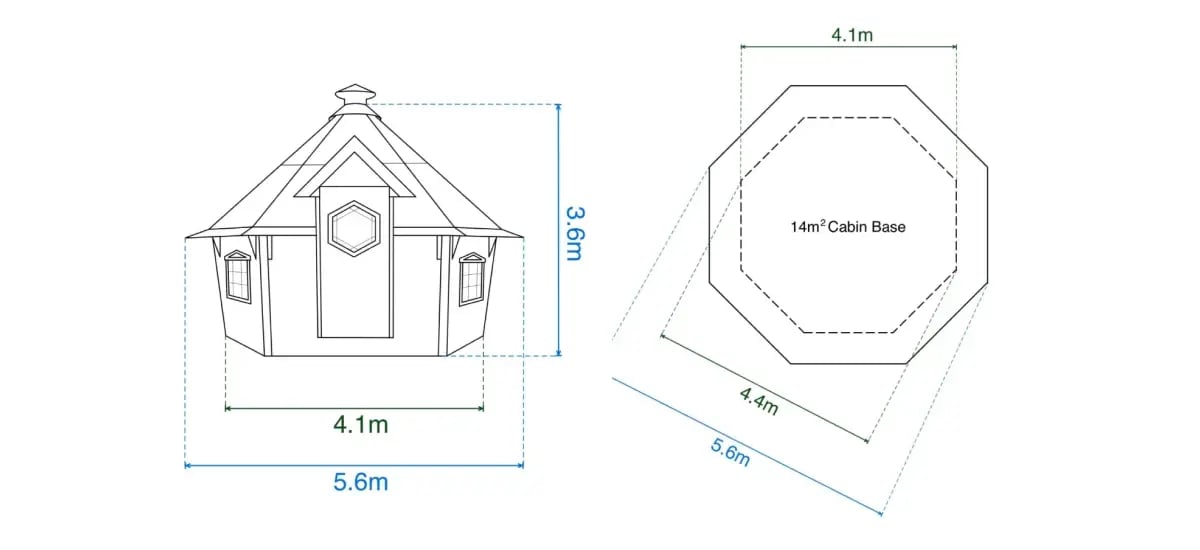 Arctic Cabins - OUR 14m² BBQ Cabin