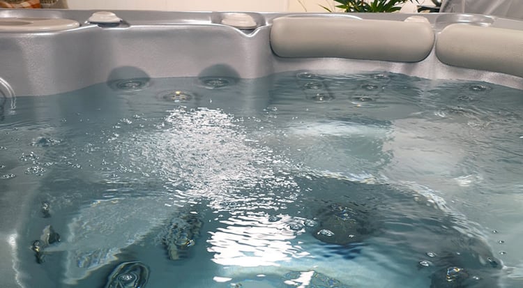 Close up of hot tub whirlpool