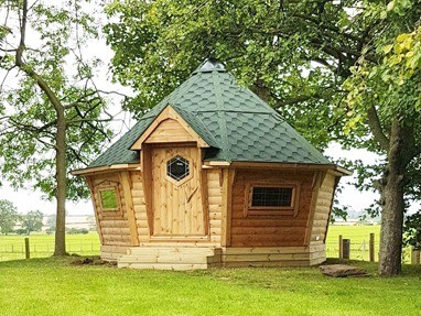 Extra Large BBQ Cabin Green Roof