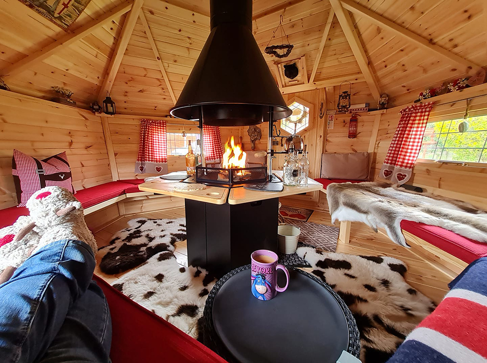 Inside an Arctic Cabin BBQ hut