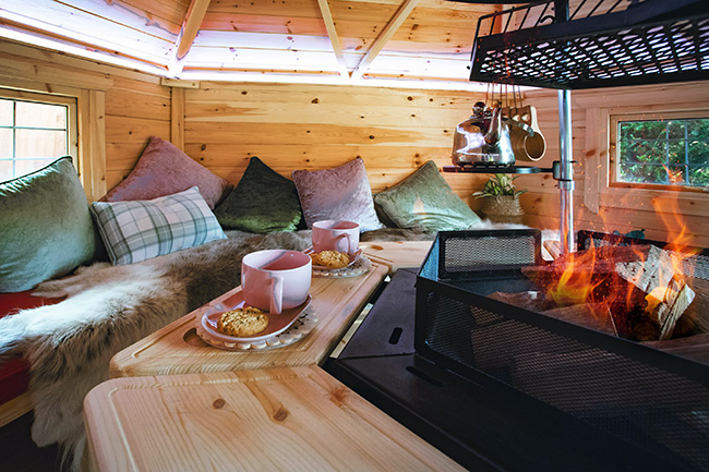 Inside a BBQ Hobbit House