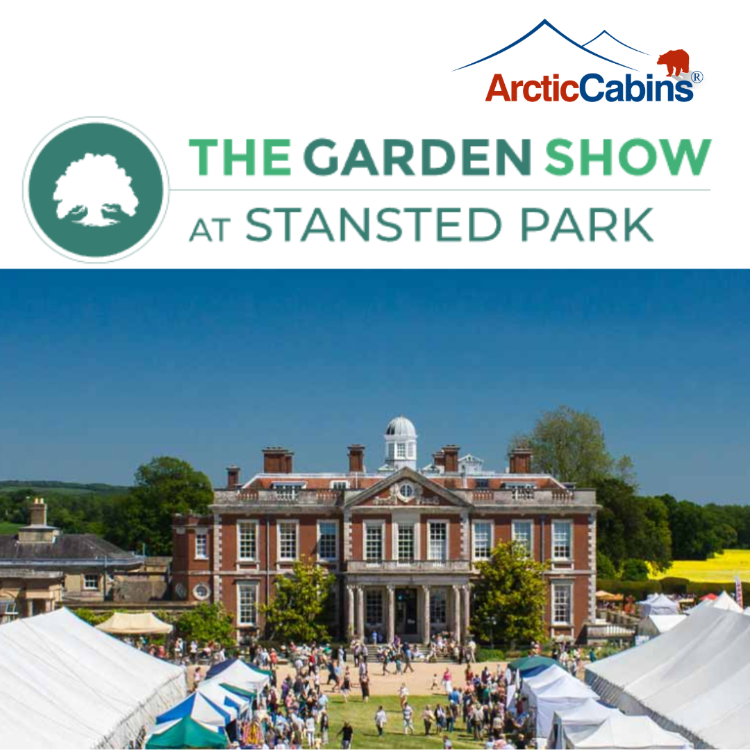 the garden show at stansted park 2024 arctic cabins exhibition