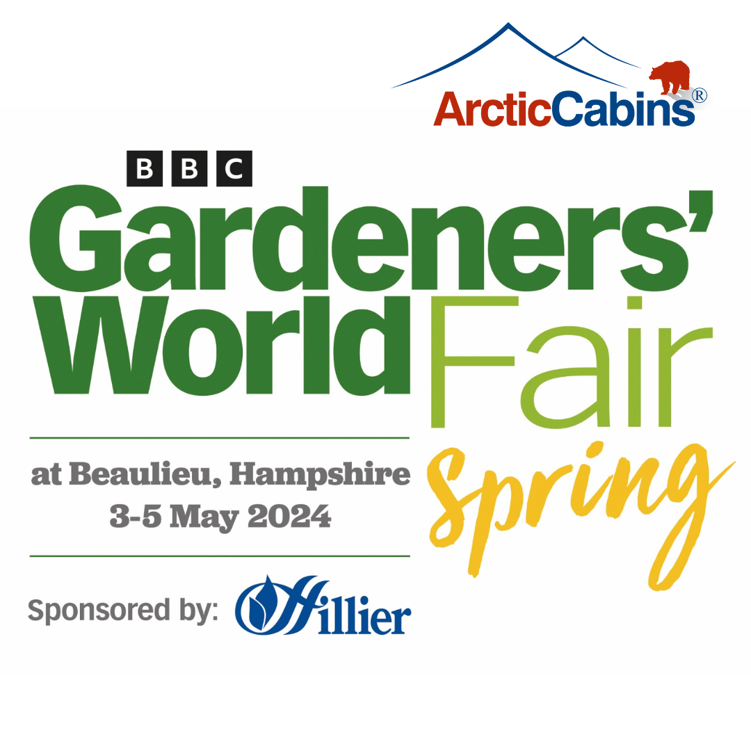 arctic cabins at bbc gardeners' world spring fair at beaulieu, Hampshire 2024 may